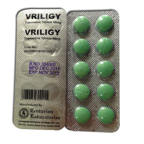 (generic Priligy) Vriligy Dapoxetine 60 mg tablets. Identical to Priligy.
