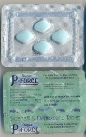 Super P Force Sildenafil citrate 100 mg + Dapoxetine 60 mg tablets. 4 tablets per blister pack.